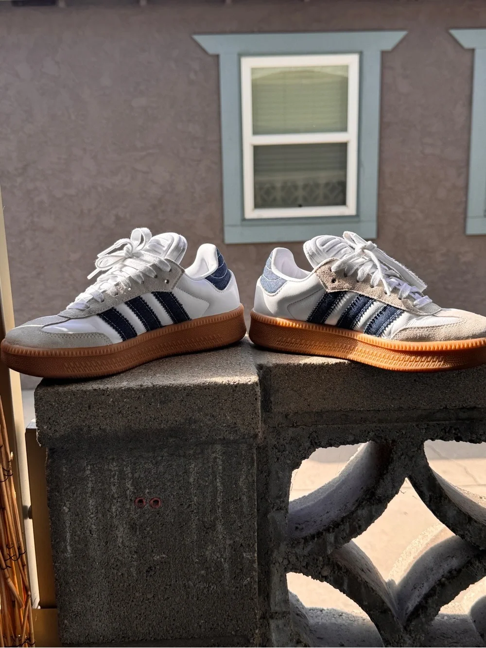 Adidas Originals Samba XLG White Night Indigo Men Denim Casual size 5.5